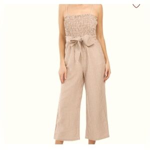 House of Harlow 1960 Linen Gingham Jumpsuit Medium